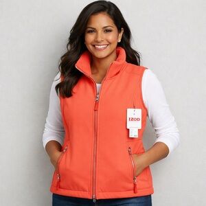 NWT Izod Women Orange Vest Medium